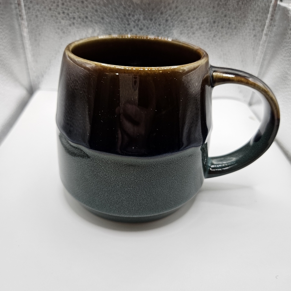 Modern Brown and Green Ceramic Dining Mug